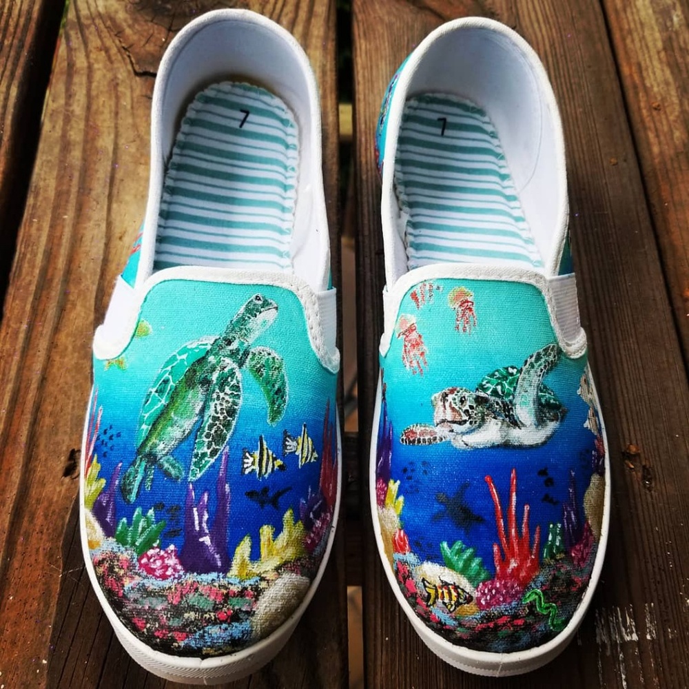 Custom handpainted shoes